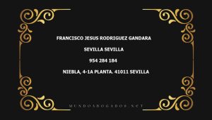 abogado Francisco Jesus Rodriguez Gandara en la localidad de Sevilla