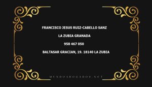 abogado Francisco Jesus Ruiz-Cabello Sanz en la localidad de La Zubia