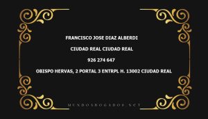 abogado Francisco Jose Diaz Alberdi en la localidad de Ciudad Real