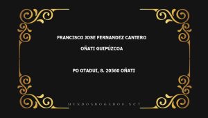 abogado Francisco Jose Fernandez Cantero en la localidad de Oñati