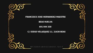 abogado Francisco Jose Hernandez Maestre en la localidad de Beas