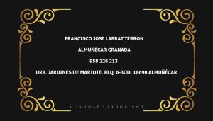 abogado Francisco Jose Labrat Terron en la localidad de Almuñécar