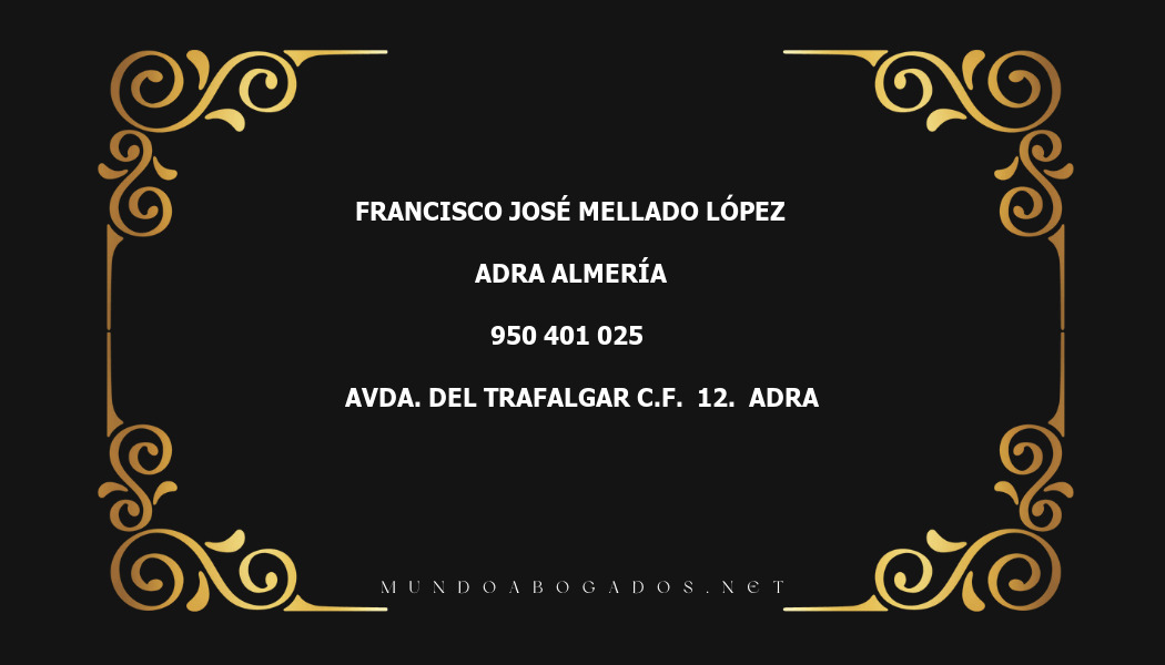 abogado Francisco José Mellado López en la localidad de Adra