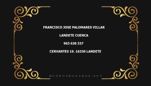 abogado Francisco Jose Palomares Villar en la localidad de Landete