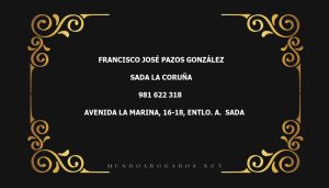 abogado Francisco José Pazos González en la localidad de Sada