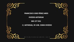 abogado Francisco Jose Pérez Ares en la localidad de Oviedo