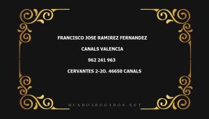 abogado Francisco Jose Ramirez Fernandez en la localidad de Canals