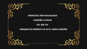 abogado Francisco Jose Ruiz Blasco en la localidad de Logroño