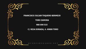 abogado Francisco Julian Toquero Bermejo en la localidad de Toro