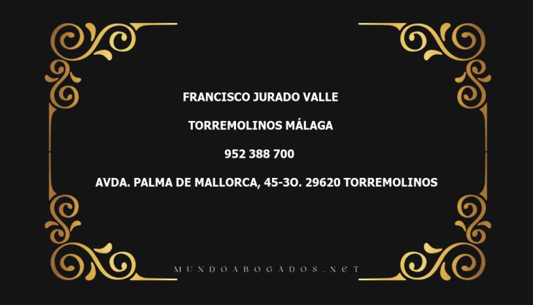 abogado Francisco Jurado Valle en la localidad de Torremolinos