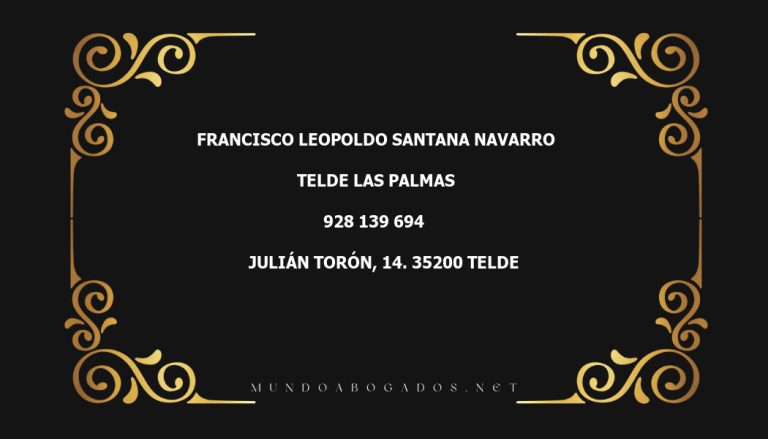 abogado Francisco Leopoldo Santana Navarro en la localidad de Telde