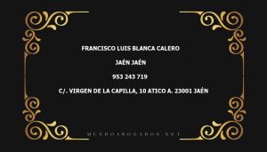 abogado Francisco Luis Blanca Calero en la localidad de Jaén