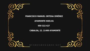 abogado Francisco Manuel Ortega Jiménez en la localidad de Ayamonte