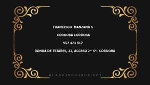 abogado Francisco  Manzano S en la localidad de Córdoba