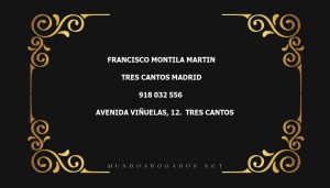 abogado Francisco Montila Martin en la localidad de Tres Cantos