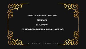 abogado Francisco Moreno Paulano en la localidad de Jaén