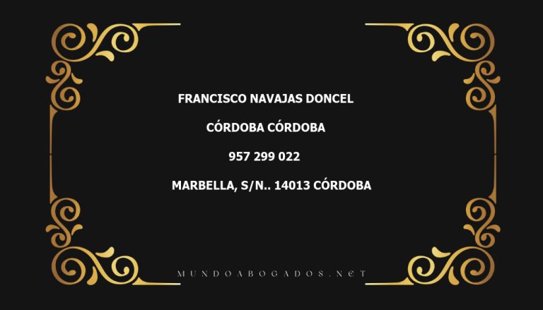 abogado Francisco Navajas Doncel en la localidad de Córdoba