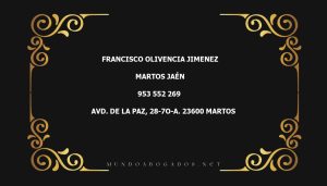 abogado Francisco Olivencia Jimenez en la localidad de Martos