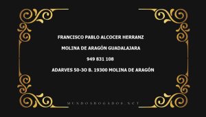 abogado Francisco Pablo Alcocer Herranz en la localidad de Molina de Aragón