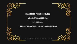 abogado Francisco Peiro Cloquell en la localidad de Villalonga