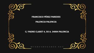 abogado Francisco Pérez Paredes en la localidad de Palencia