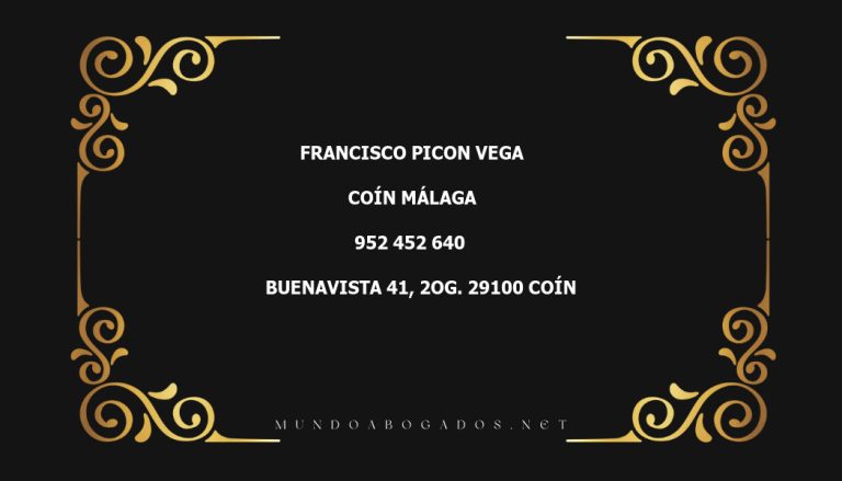 abogado Francisco Picon Vega en la localidad de Coín