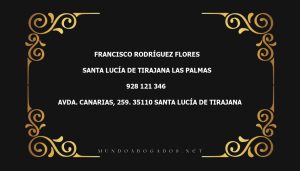 abogado Francisco Rodríguez Flores en la localidad de Santa Lucía de Tirajana