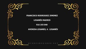 abogado Francisco Rodriguez Jimenez en la localidad de Leganés