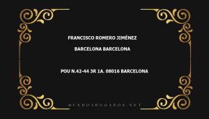 abogado Francisco Romero Jiménez en la localidad de Barcelona