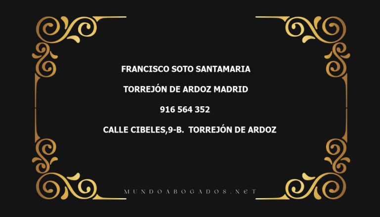 abogado Francisco Soto Santamaria en la localidad de Torrejón de Ardoz