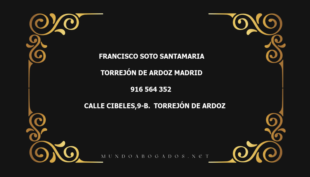 abogado Francisco Soto Santamaria en la localidad de Torrejón de Ardoz