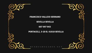 abogado Francisco Vallejo Serrano en la localidad de Sevilla