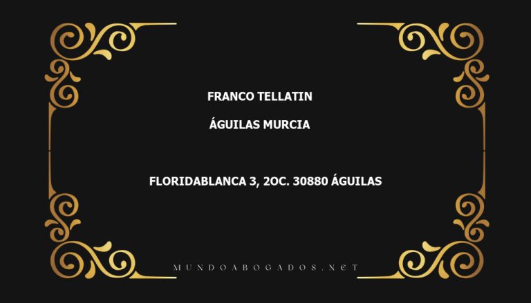 abogado Franco Tellatin en la localidad de Águilas