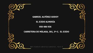 abogado Gabriel Alférez Godoy en la localidad de El Ejido