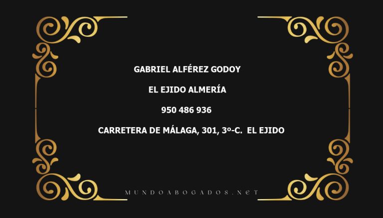 abogado Gabriel Alférez Godoy en la localidad de El Ejido