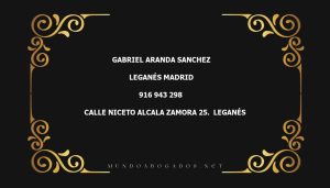 abogado Gabriel Aranda Sanchez en la localidad de Leganés