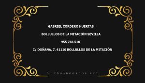 abogado Gabriel Cordero Huertas en la localidad de Bollullos de la Mitación