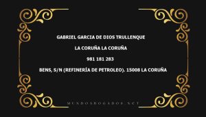 abogado Gabriel Garcia De Dios Trullenque en la localidad de La Coruña