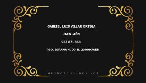 abogado Gabriel Luis Villar Ortega en la localidad de Jaén