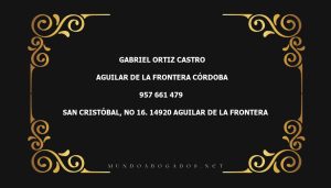 abogado Gabriel Ortiz Castro en la localidad de Aguilar de la Frontera