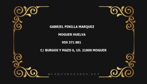 abogado Gabriel Pinilla Marquez en la localidad de Moguer