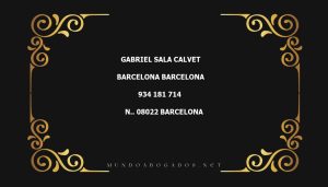 abogado Gabriel Sala Calvet en la localidad de Barcelona