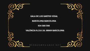 abogado Gala De Los Santos Vidal en la localidad de Barcelona