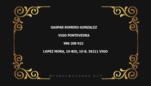 abogado Gaspar Romero Gonzalez en la localidad de Vigo