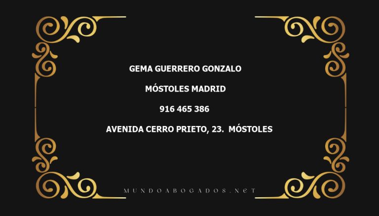 abogado Gema Guerrero Gonzalo en la localidad de Móstoles