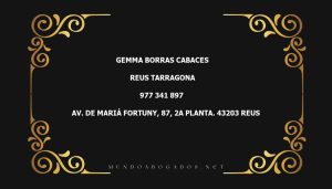 abogado Gemma Borras Cabaces en la localidad de Reus