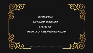 abogado Gemma Duran en la localidad de Barcelona