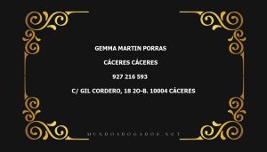 abogado Gemma Martin Porras en la localidad de Cáceres