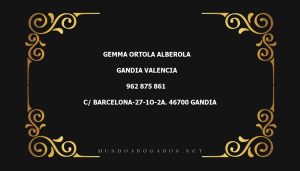 abogado Gemma Ortola Alberola en la localidad de Gandia