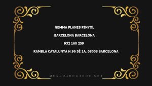 abogado Gemma Planes Pinyol en la localidad de Barcelona